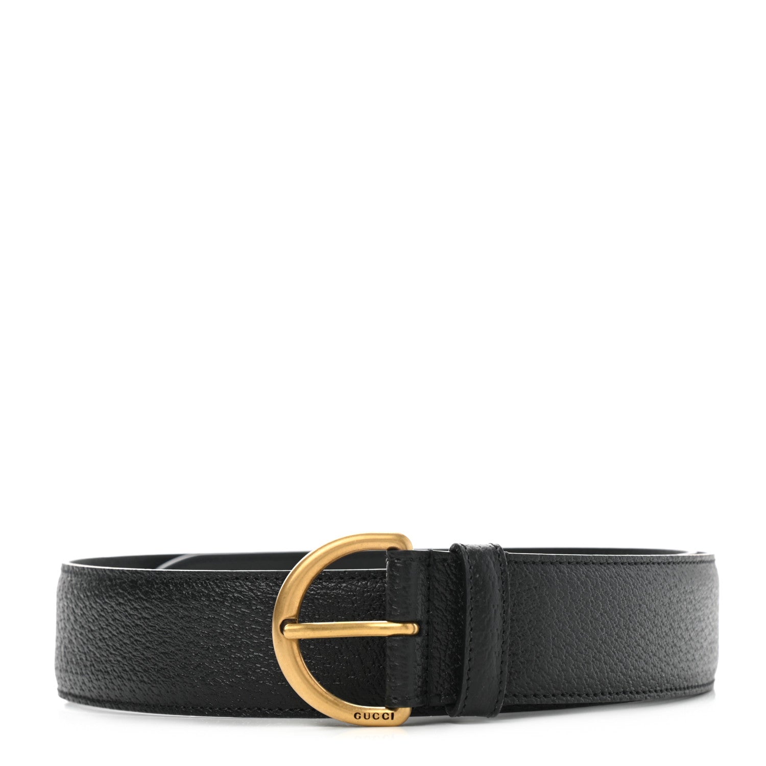 Gucci Textured Dollar Calfskin 40mm Belt 90 36 Black 1 of 5