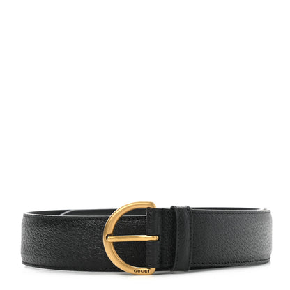 Gucci Textured Dollar Calfskin 40mm Belt 90 36 Black 1 of 5