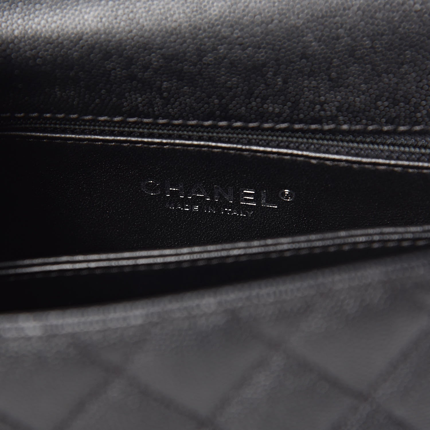Chanel Caviar Lizard Quilted Mini Coco Handle Flap Black 6 of 10