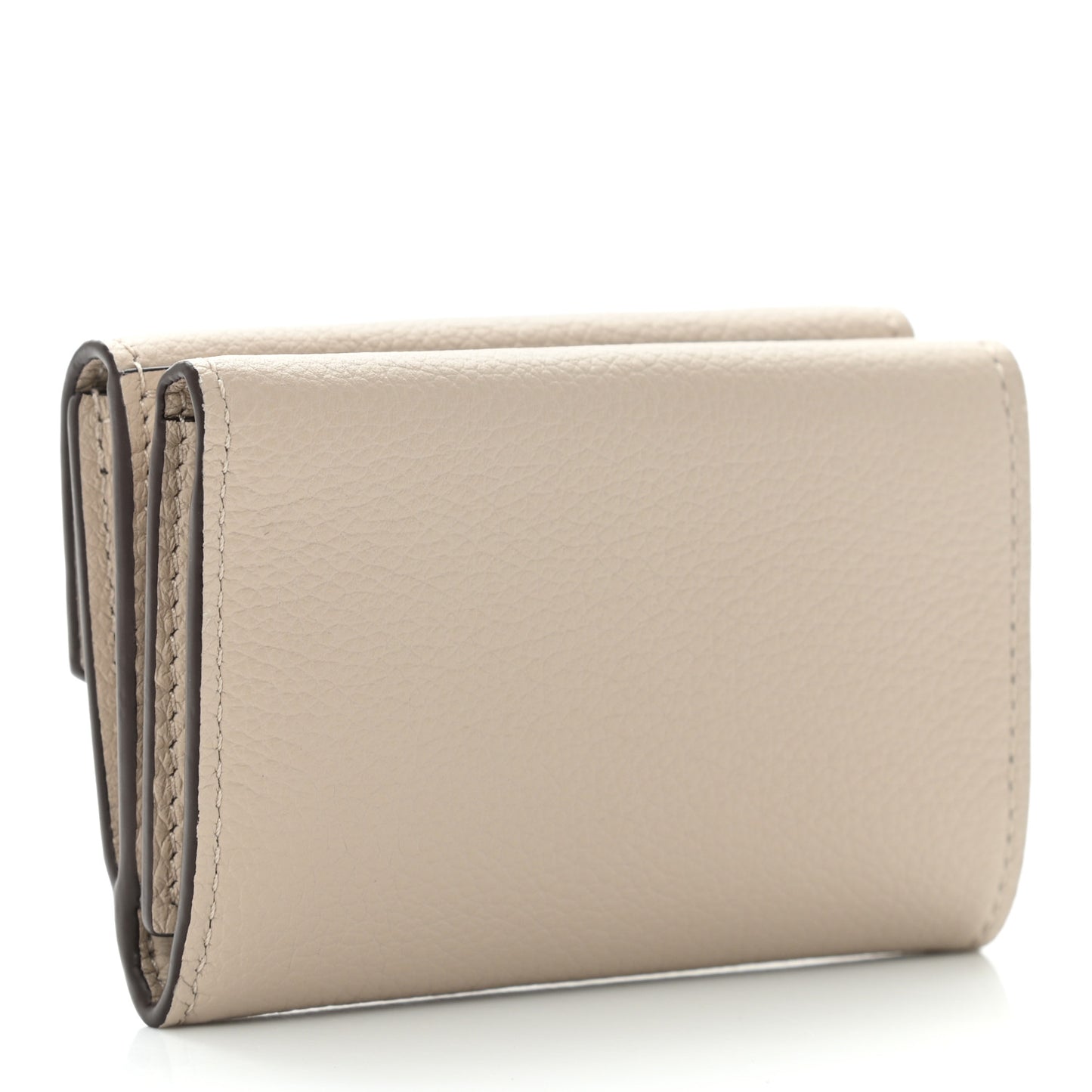 Calfskin Lockmini Wallet Greige