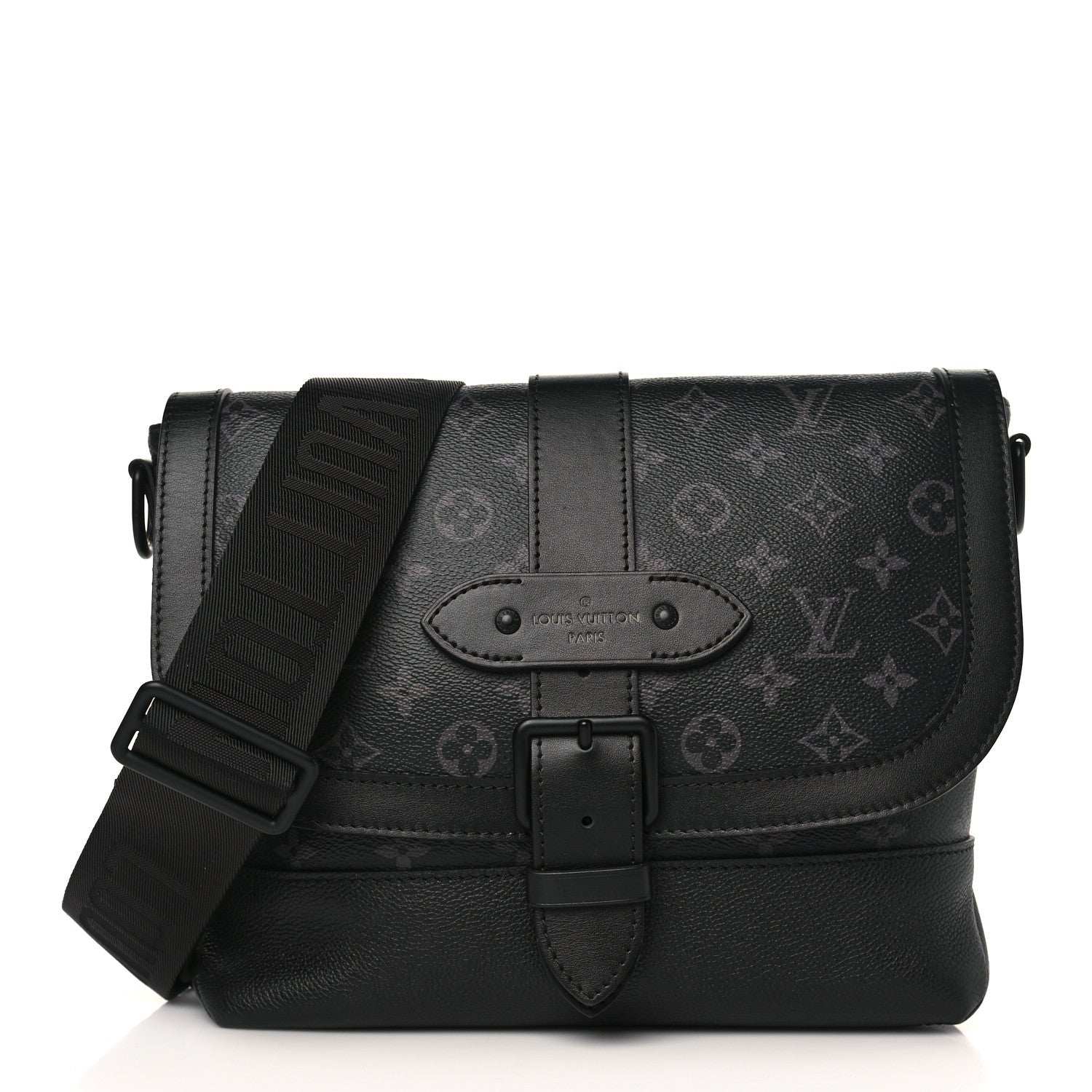 Louis Vuitton Monogram Eclipse Saumur Messenger NV Black 1 of 8