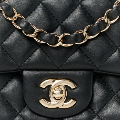 Chanel Lambskin Quilted Mini Square Flap Black 9 of 11