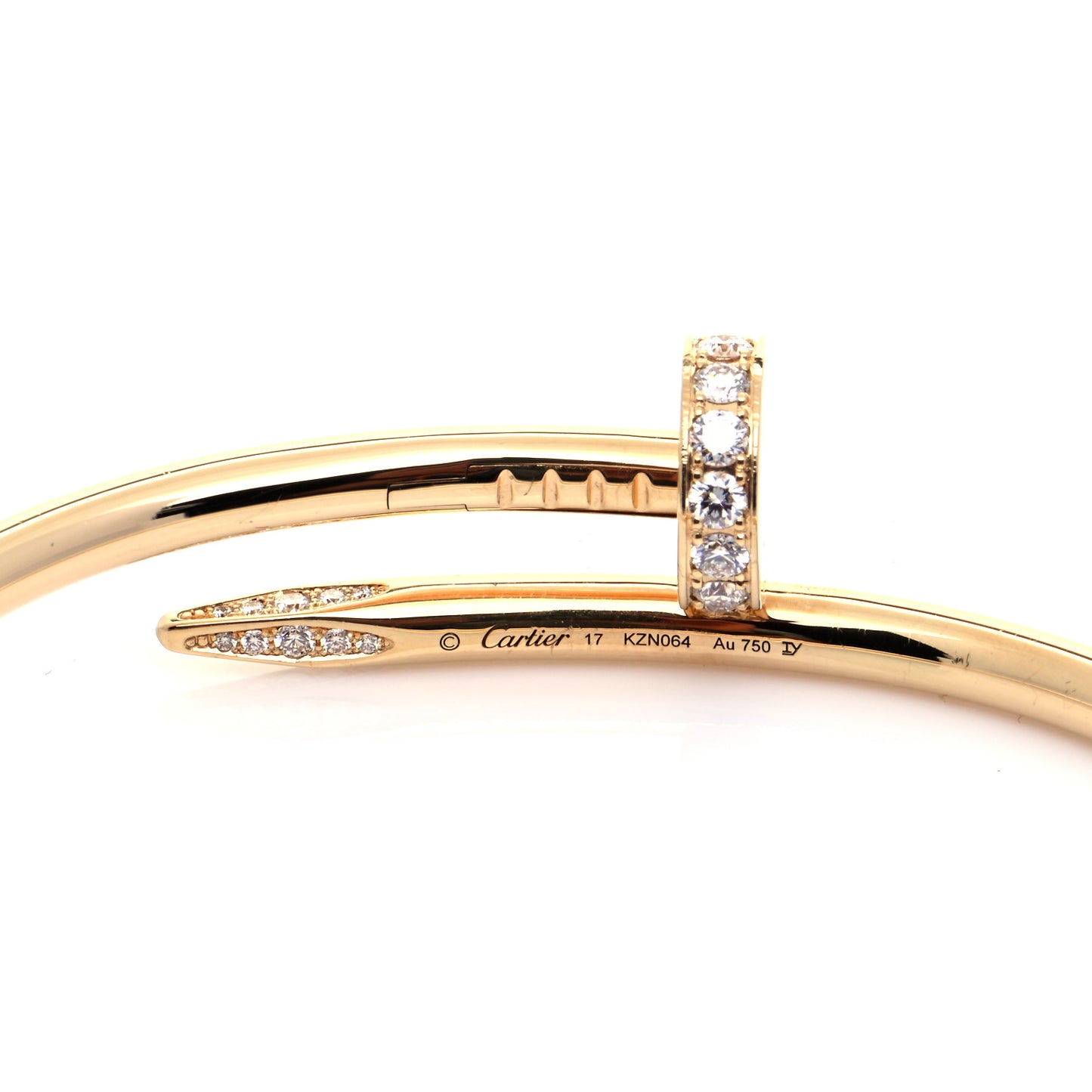 18K Yellow Gold Diamond Juste Un Clou Bracelet 17