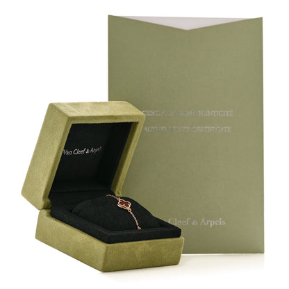 Van Cleef & Arpels 18K Rose Gold Carnelian Sweet Alhambra Bracelet 5 of 5