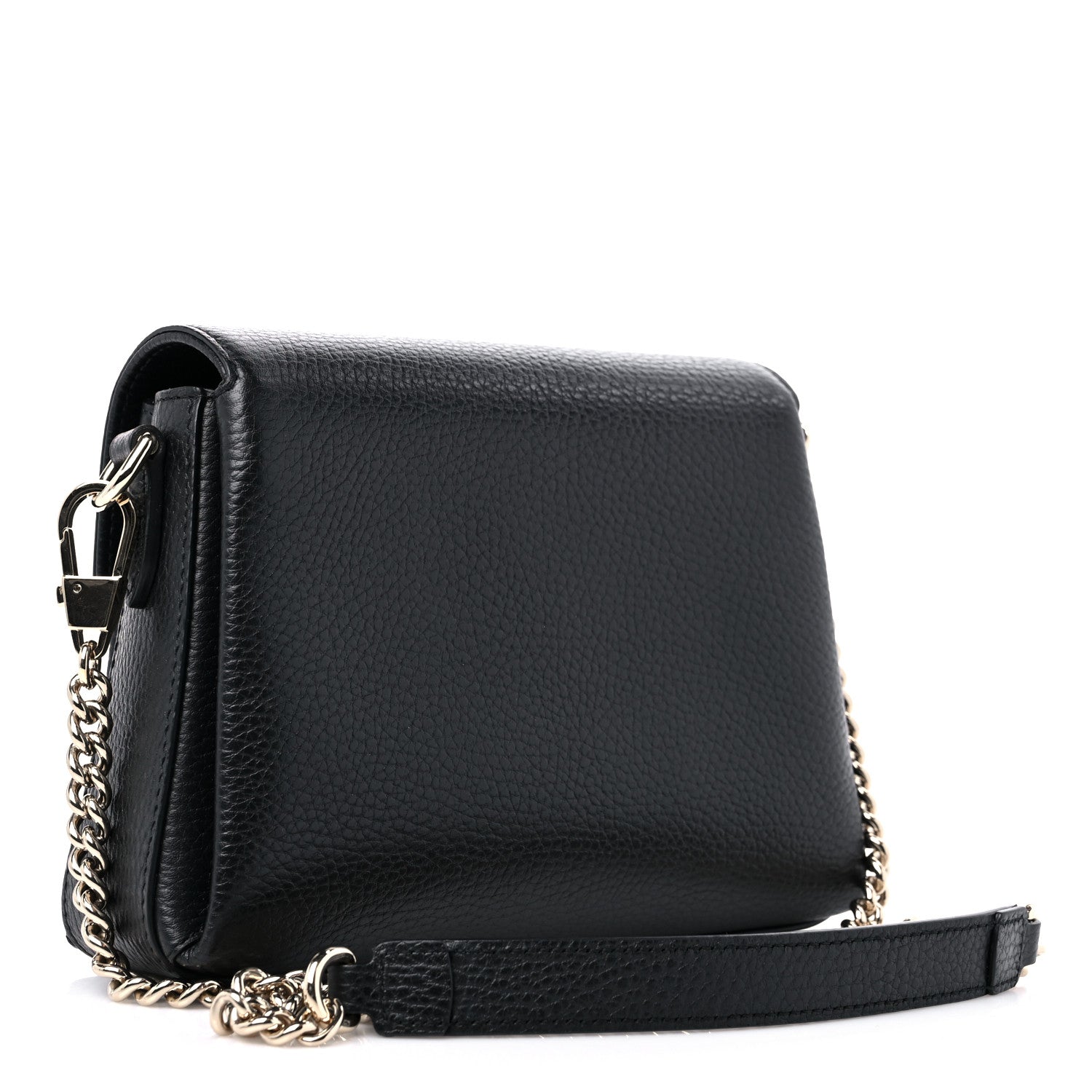 Gucci Dollar Calfskin Interlocking G Crossbody Bag Black 3 of 10