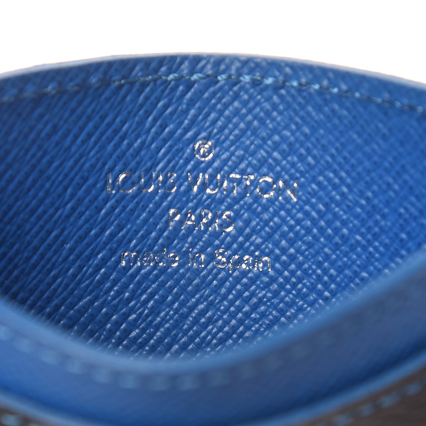 Damier Graphite Card Holder Blue