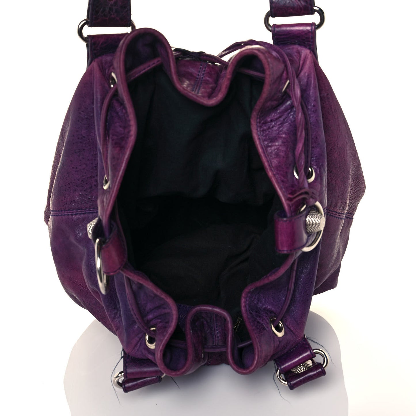 Agneau Giant 21 Silver Hardware Pompon Raisin
