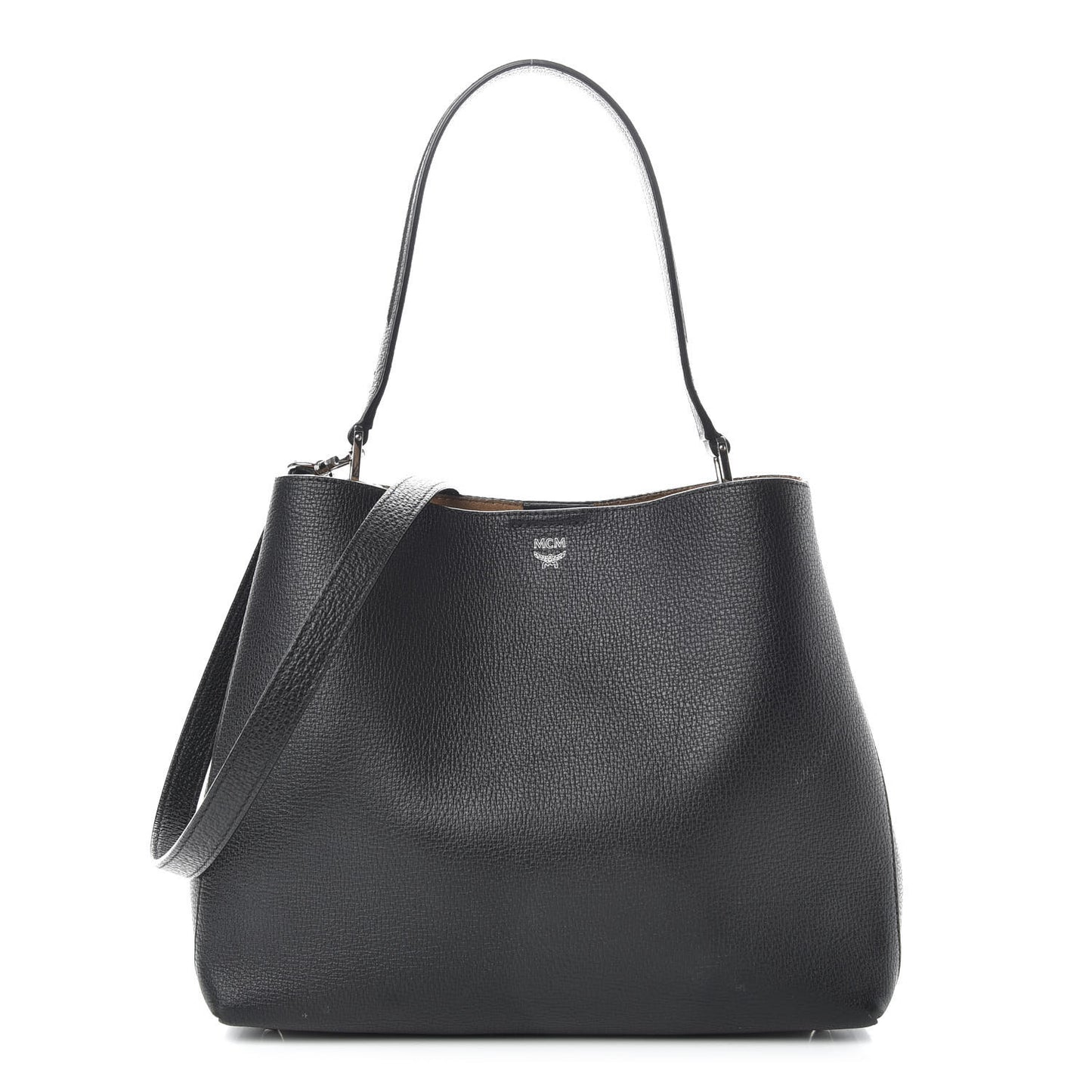 Grained Calfskin Medium Sarah Hobo Black