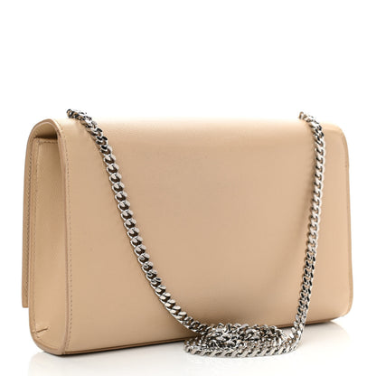 Saint Laurent Grain De Poudre Medium Classic Monogram Kate Satchel Sable Beige 3 of 15