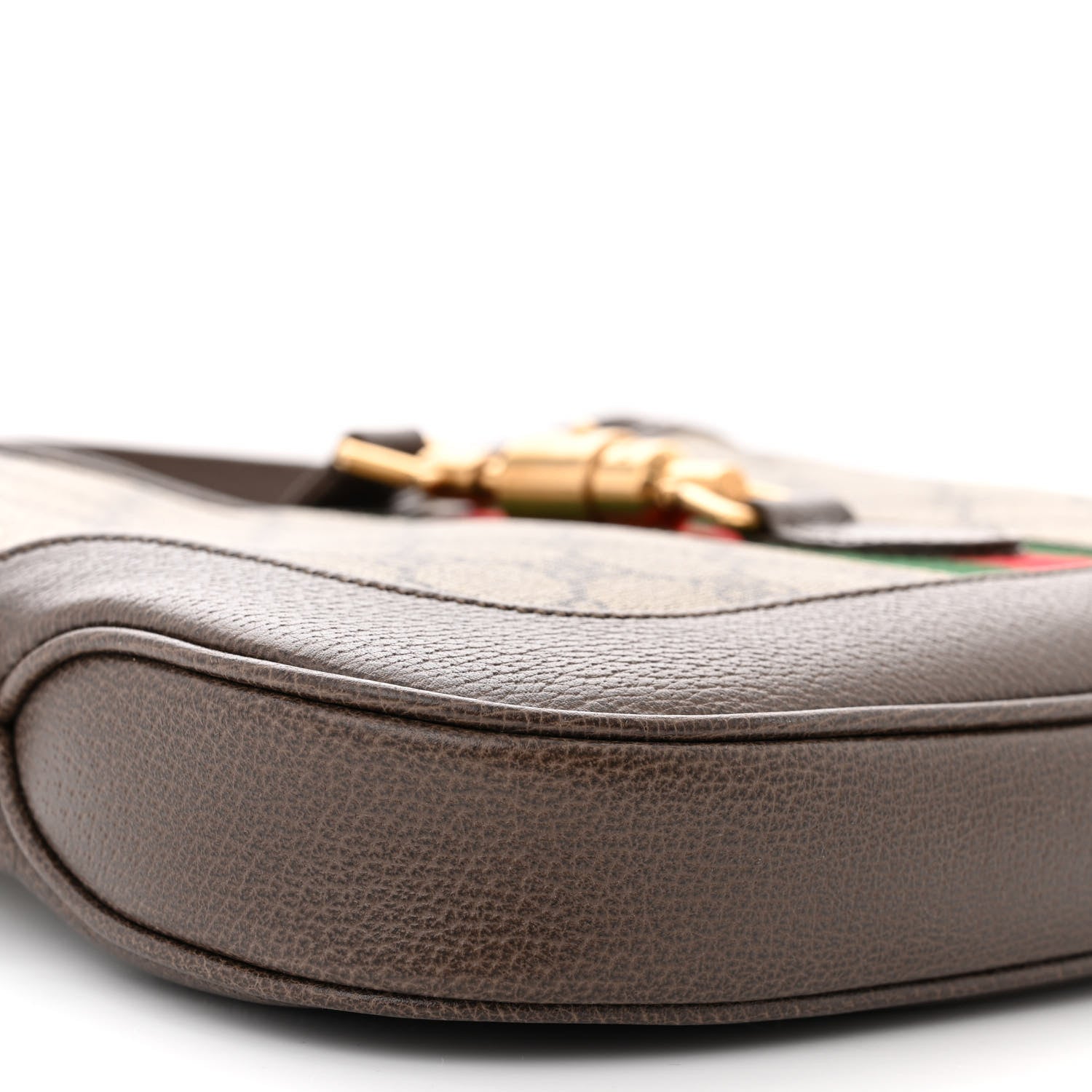 Gucci X BALENCIAGA BB Supreme Monogram Calfskin Web Small Jackie 1961 Hobo Beige Ebony 9 of 12