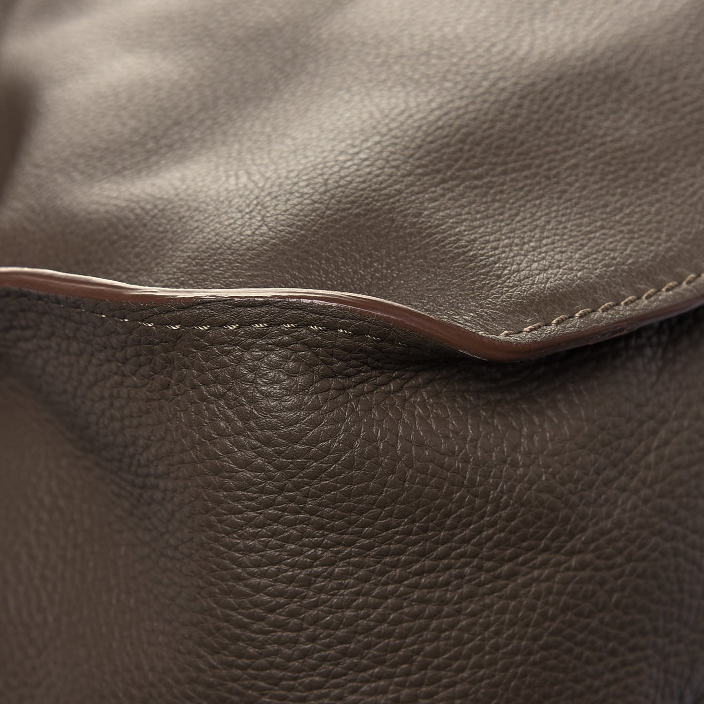 Calfskin Large Marcie Satchel Anchor Grey