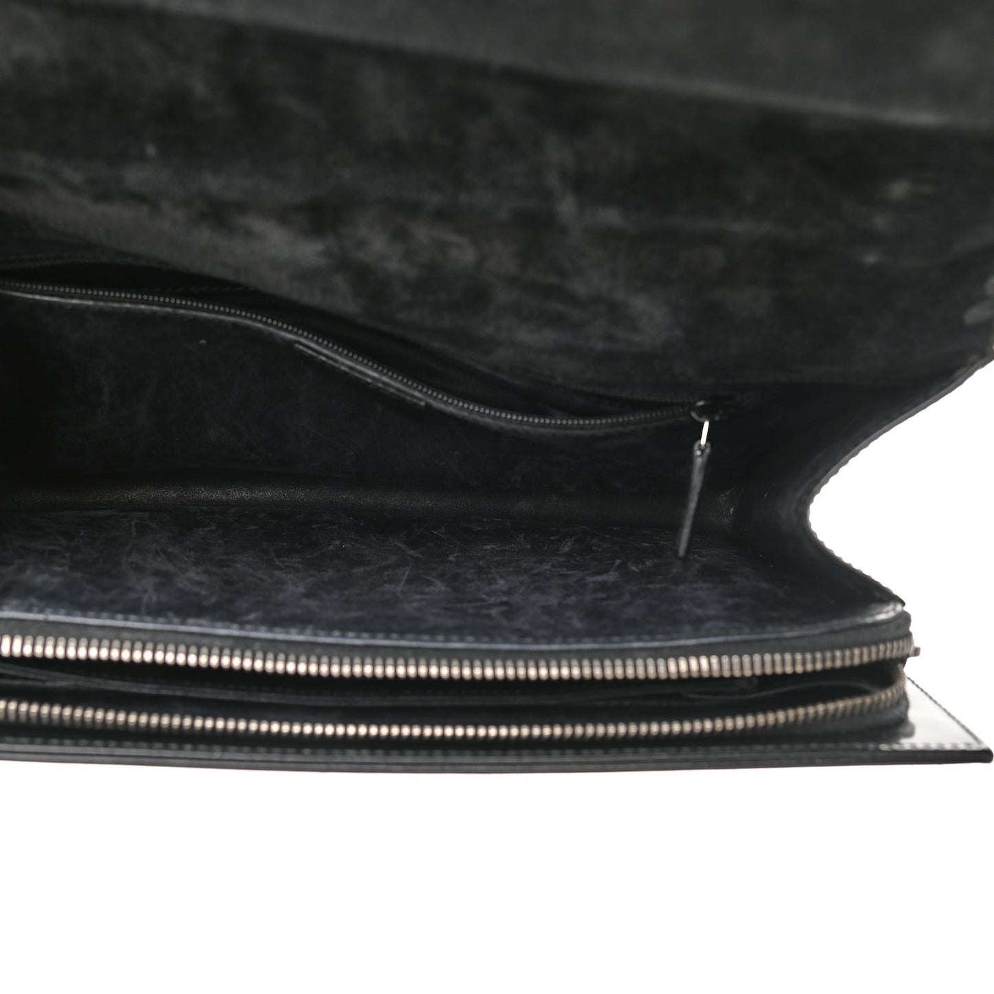 Patent Web Shoulder Bag Black