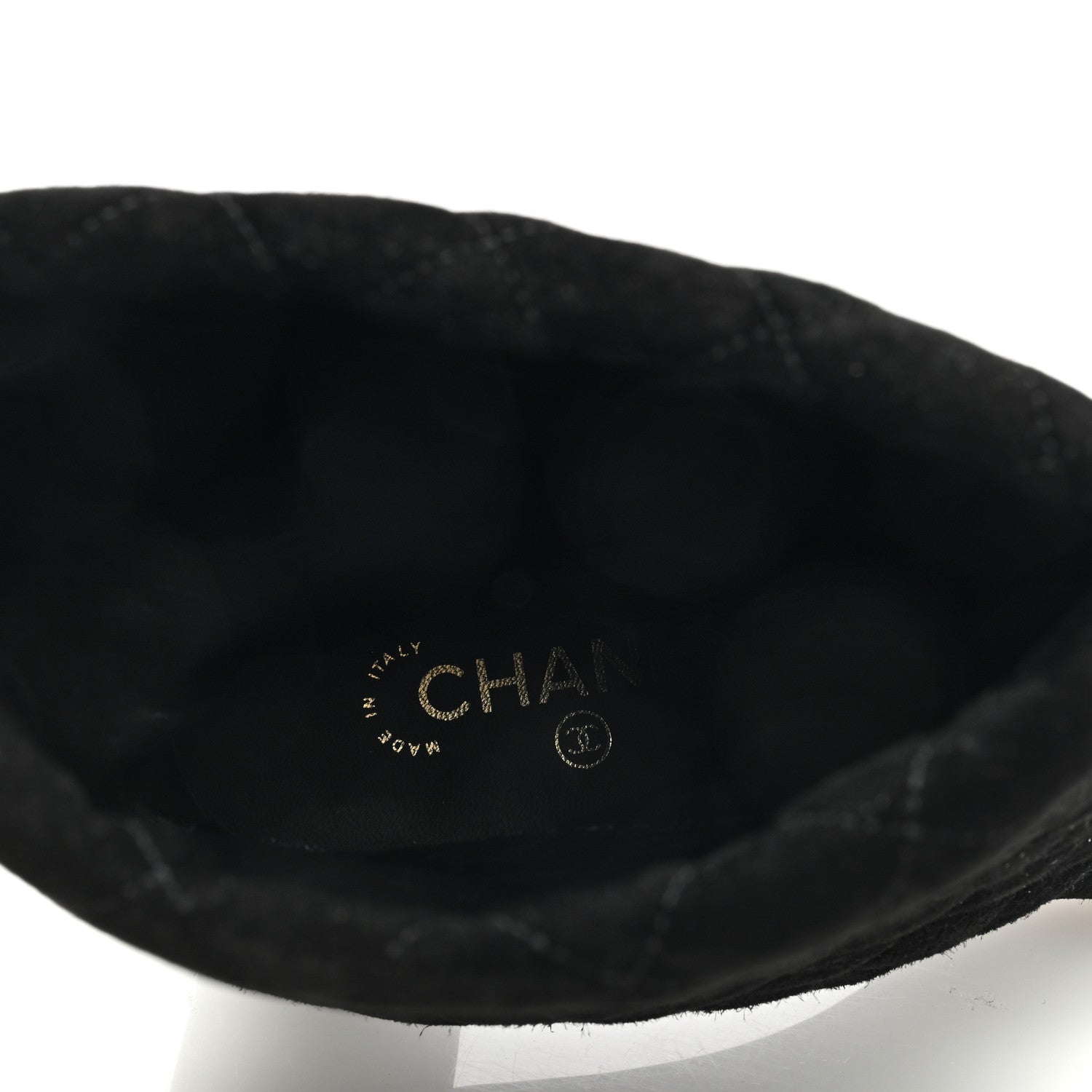 Chanel Suede Quilted Foldover CC Heart Short Boots 40.5 Black 7 of 8