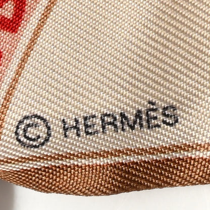 Hermes Silk Funny Ice Cream Twilly Beige Cream Vert 4 of 4