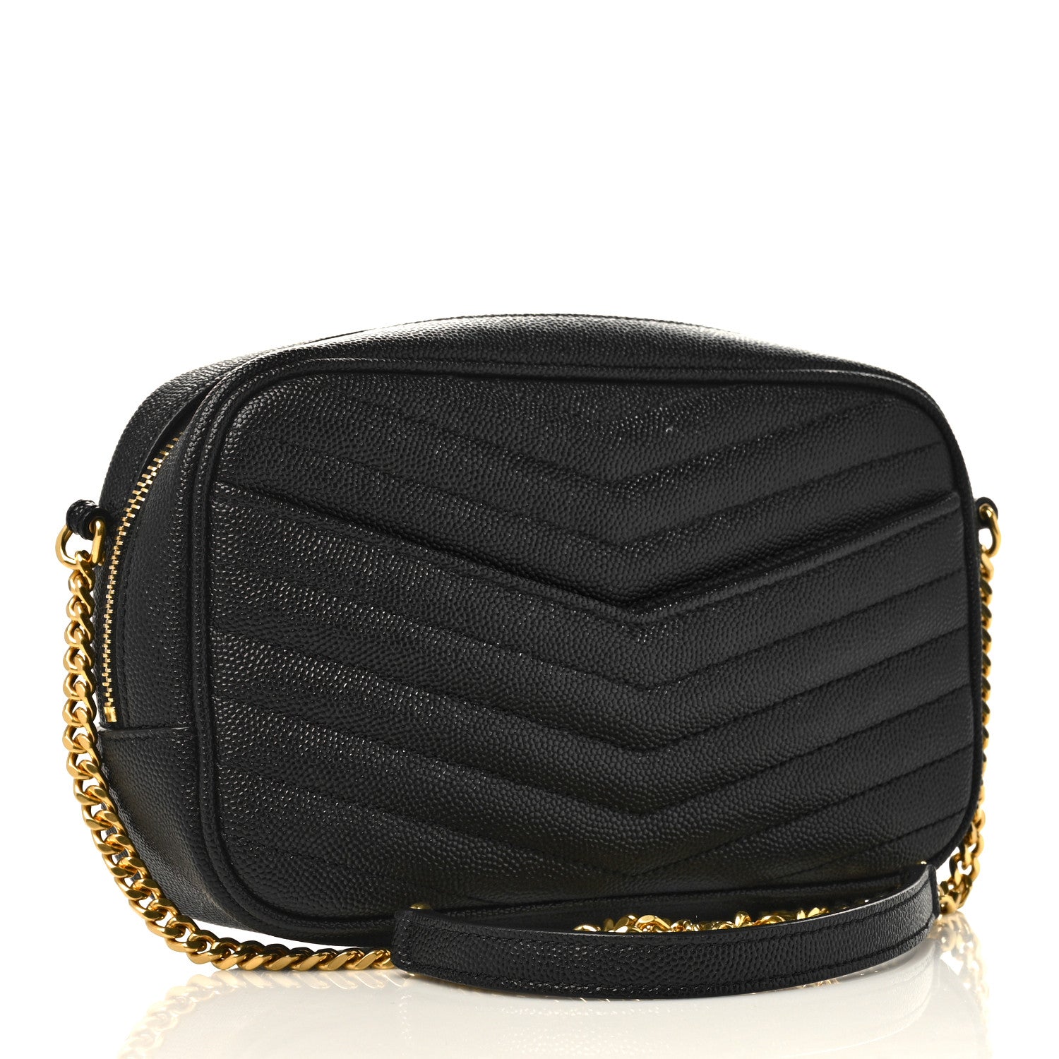 Saint Laurent Grain De Poudre Matelasse Monogram Mini Lou Camera Bag Black 3 of 10
