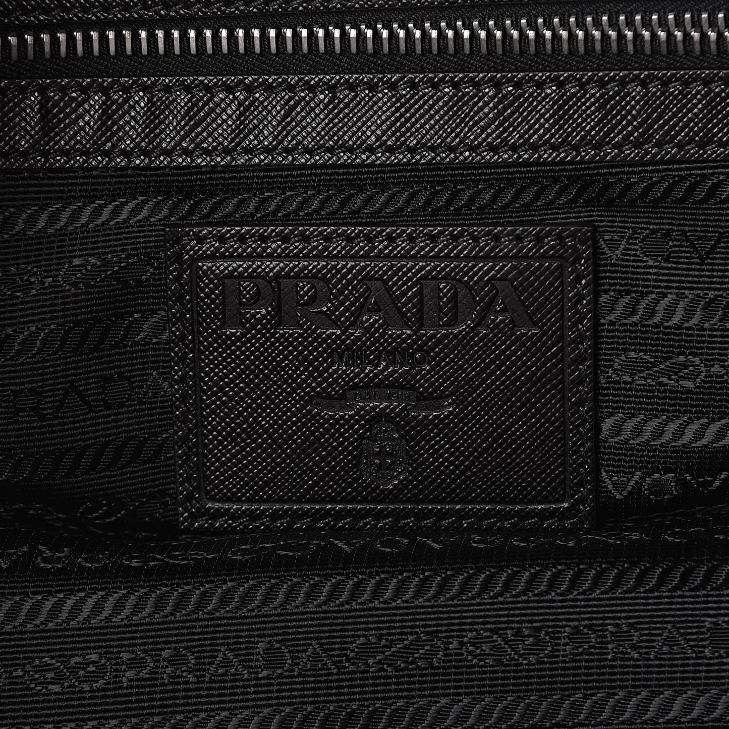 Tessuto Nylon Saffiano Overnight Tote Black