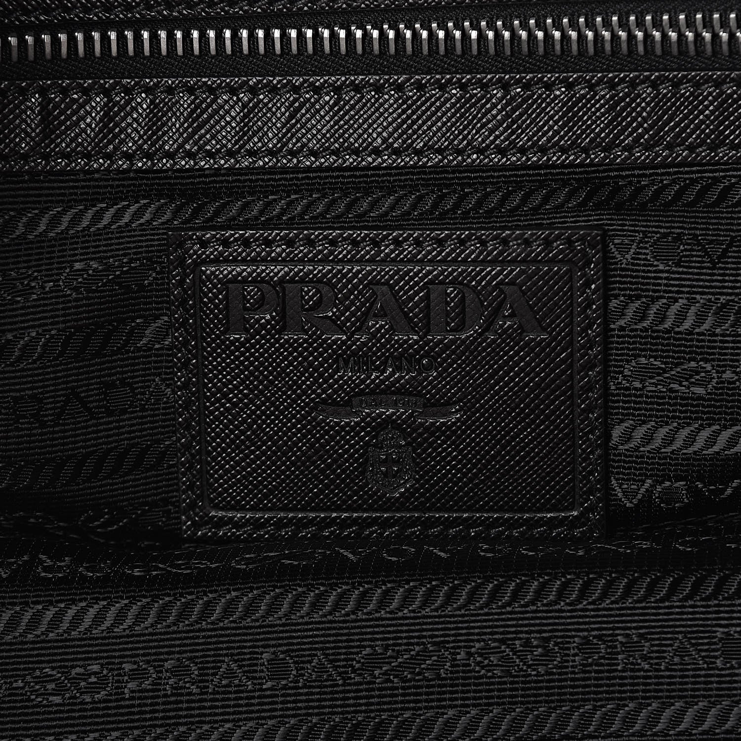Prada Tessuto Nylon Saffiano Overnight Tote Black 6 of 8