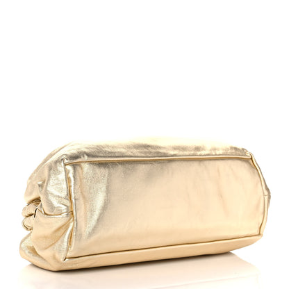 Mansur Gavriel Metallic Lambskin Cloud Clutch Gold 4 of 8