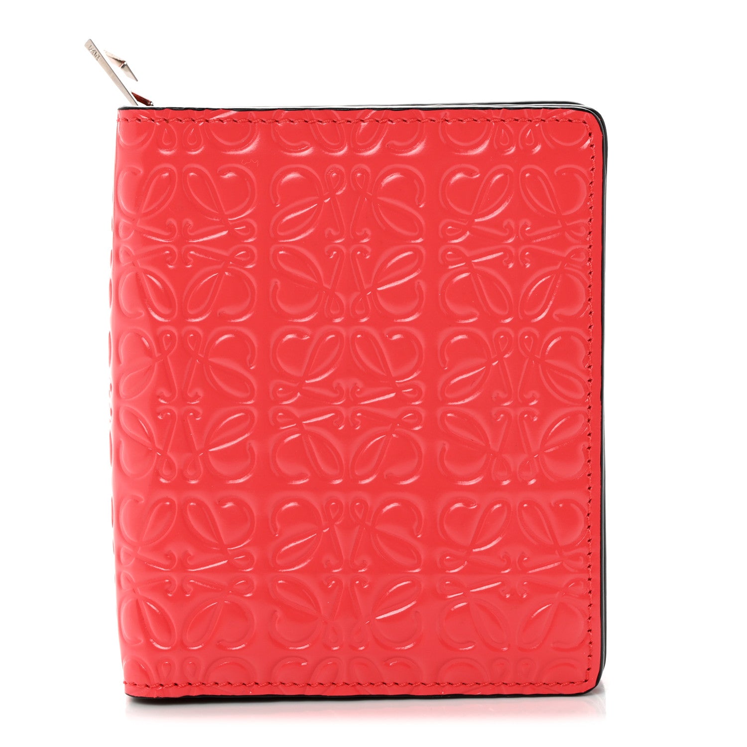 Loewe Calfskin Embossed Compact Zip Wallet Pomodoro 1 of 7