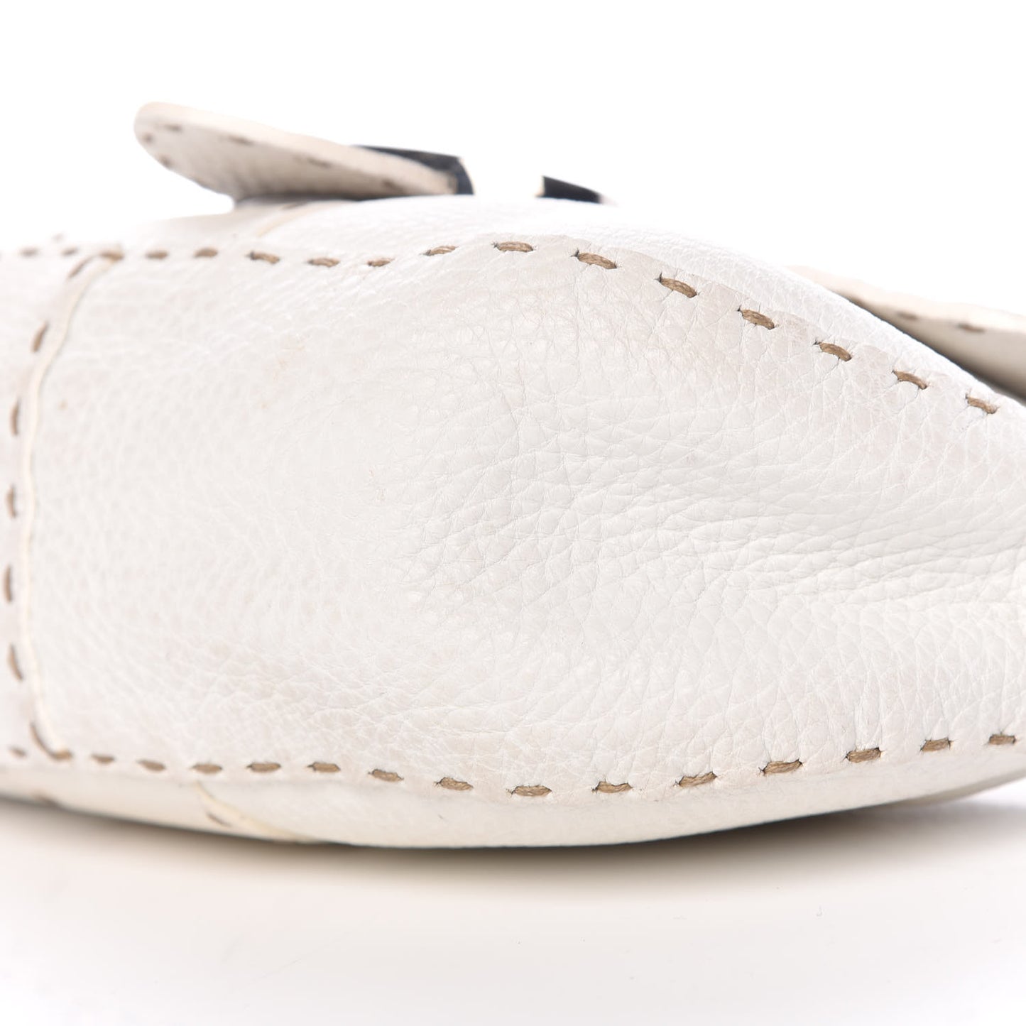 Calfskin Romano Selleria Flap Bag White