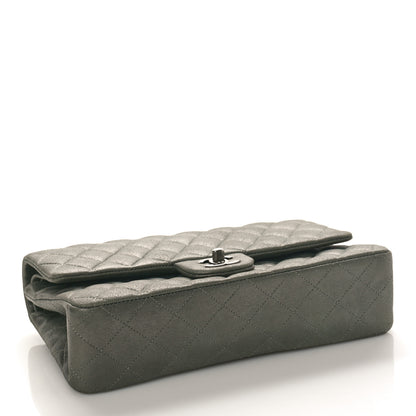 Chanel Iridescent Lambskin Quilted Medium Double Flap Charcoal Grey 4 of 11