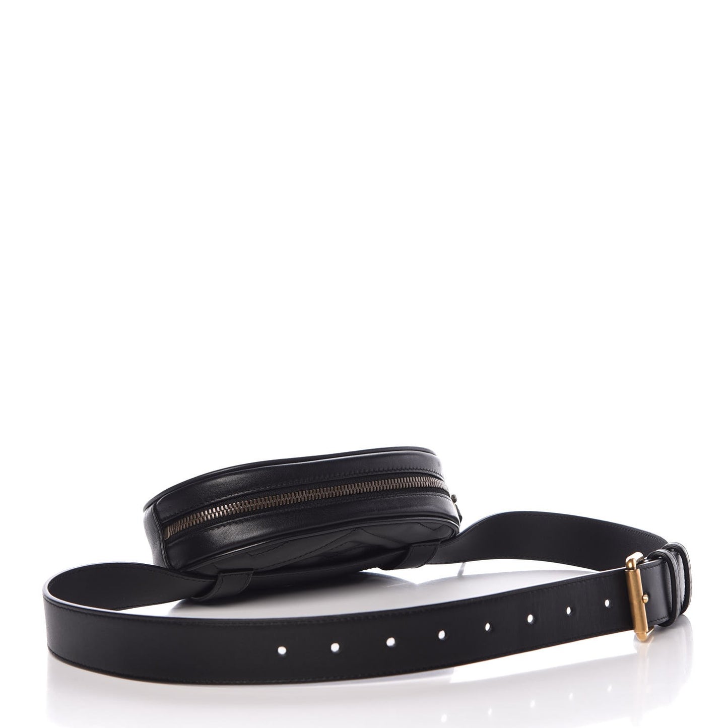 Calfskin Matelasse GG Marmont Belt Bag 85 34 Black