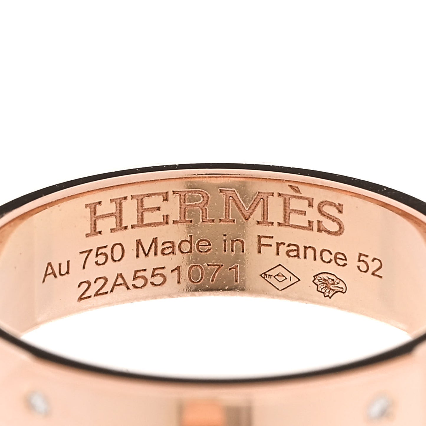 18K Rose Gold Diamond PM Kelly Ring 52 6