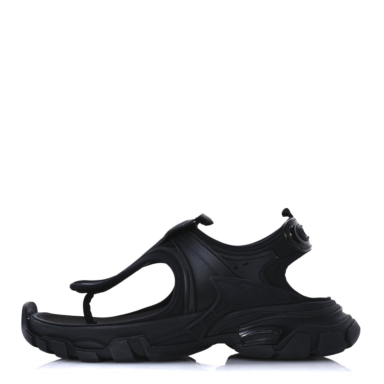 Balenciaga Neoprene Rubber Thong Sandals 37 Black 1 of 9