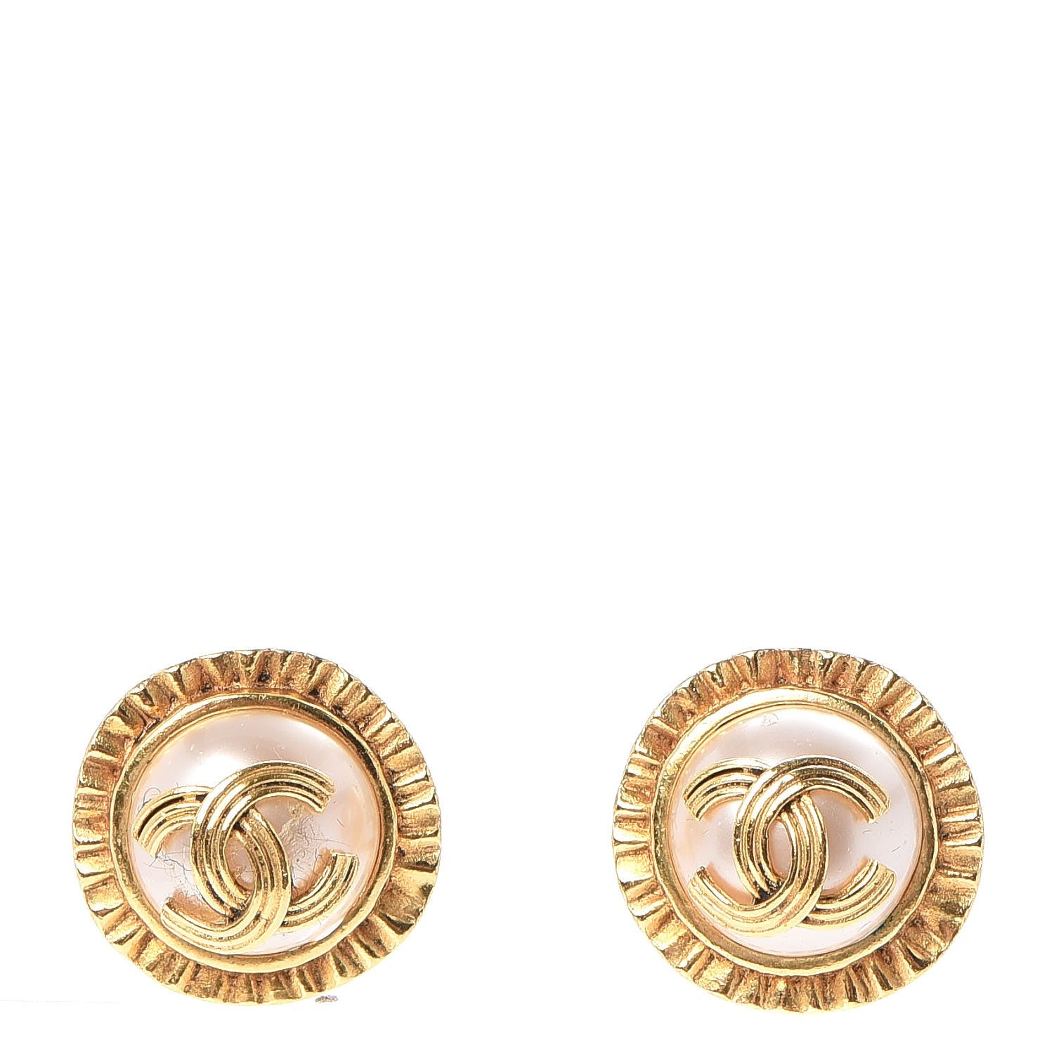 Chanel Pearl CC Clip On Earrings Gold 7 of 12