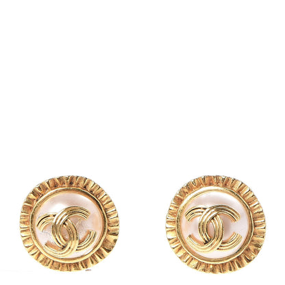 Chanel Pearl CC Clip On Earrings Gold 7 of 12