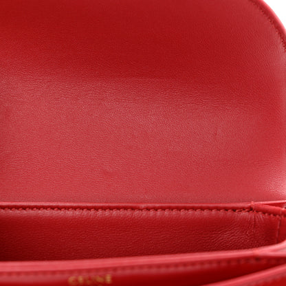 Celine Shiny Calfskin Triomphe Mini Besace Clea Red 11 of 15
