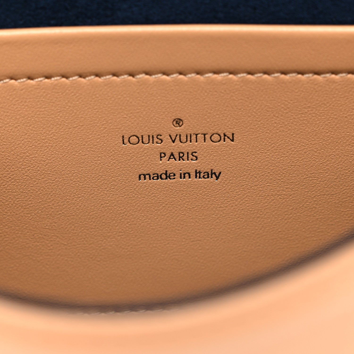 Louis Vuitton Lambskin Embossed Monogram Pochette Coussin Camel 6 of 10