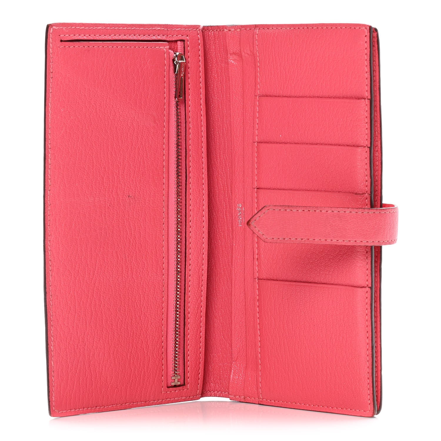 Hermes Chevre Mysore Bearn Gusset Wallet Rose Azalee 5 of 16