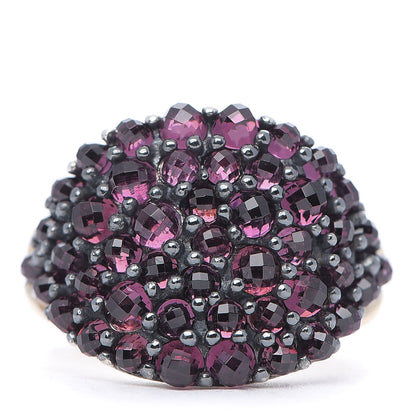 David Yurman Sterling Silver 18K Yellow Gold Rhodolite Garnet Osetra Cable Berries Pinky Ring 45 3.5 1 of 6