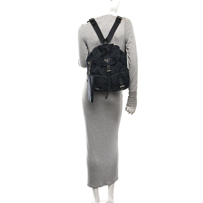 Prada Re-Nylon Vela Saffiano Medium Backpack Black 2 of 12