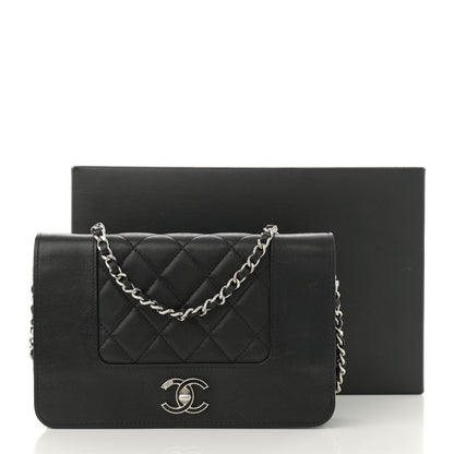 Chanel Sheepskin Quilted Mini Vintage Mademoiselle Wallet On Chain WOC Black 12 of 12