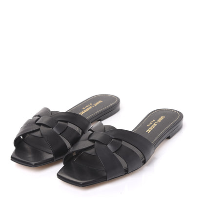 Saint Laurent Calfskin Nu Pied 05 Slide Sandals 37 Black 3 of 9