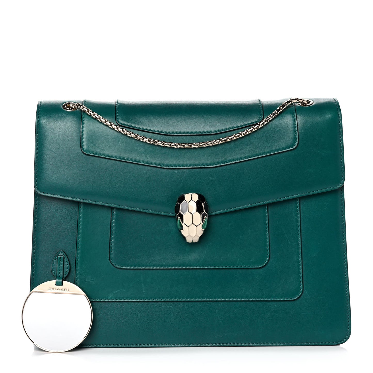 Calfskin Serpenti Forever Crossbody Emerald Green