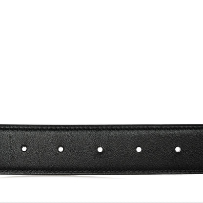Hermes Box Togo 32mm Au Carre H 100 40 Belt Black Chocolate 3 of 6