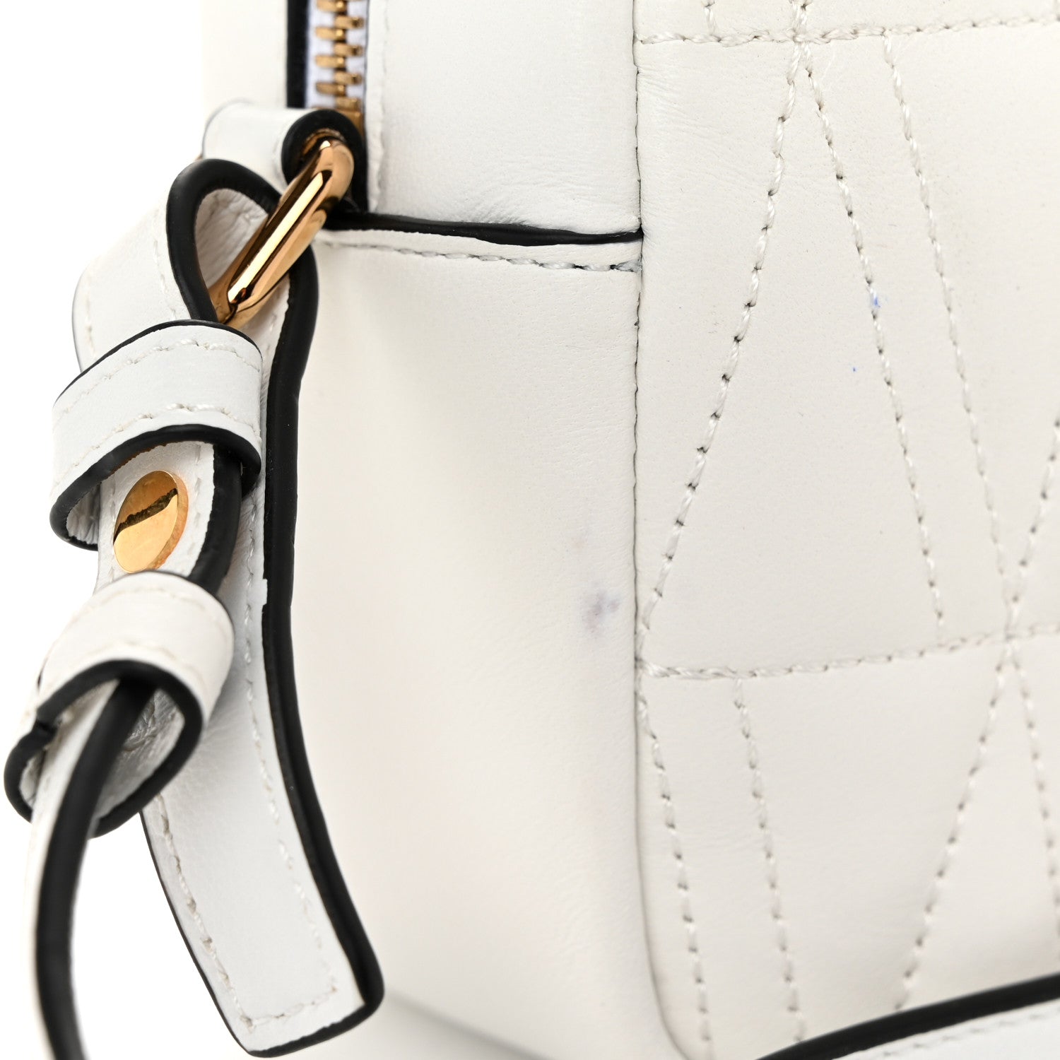 Versace Nappa Quilted Virtus Shoulder Bag White 11 of 13