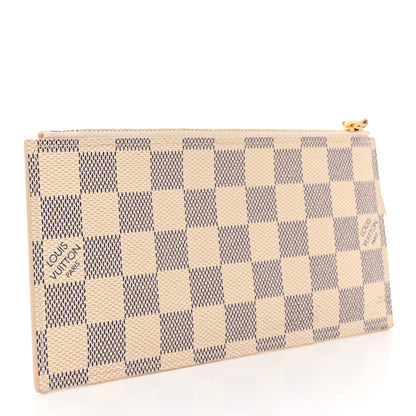 Louis Vuitton Damier Azur Felicie Chain Wallet Zippered Insert Rose Ballerine 3 of 6