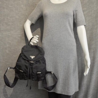 Prada Tessuto Nylon Small Backpack Black 2 of 9