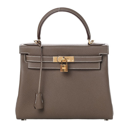 Hermes Taurillon Clemence Kelly Retourne 28 Etoupe 1 of 11