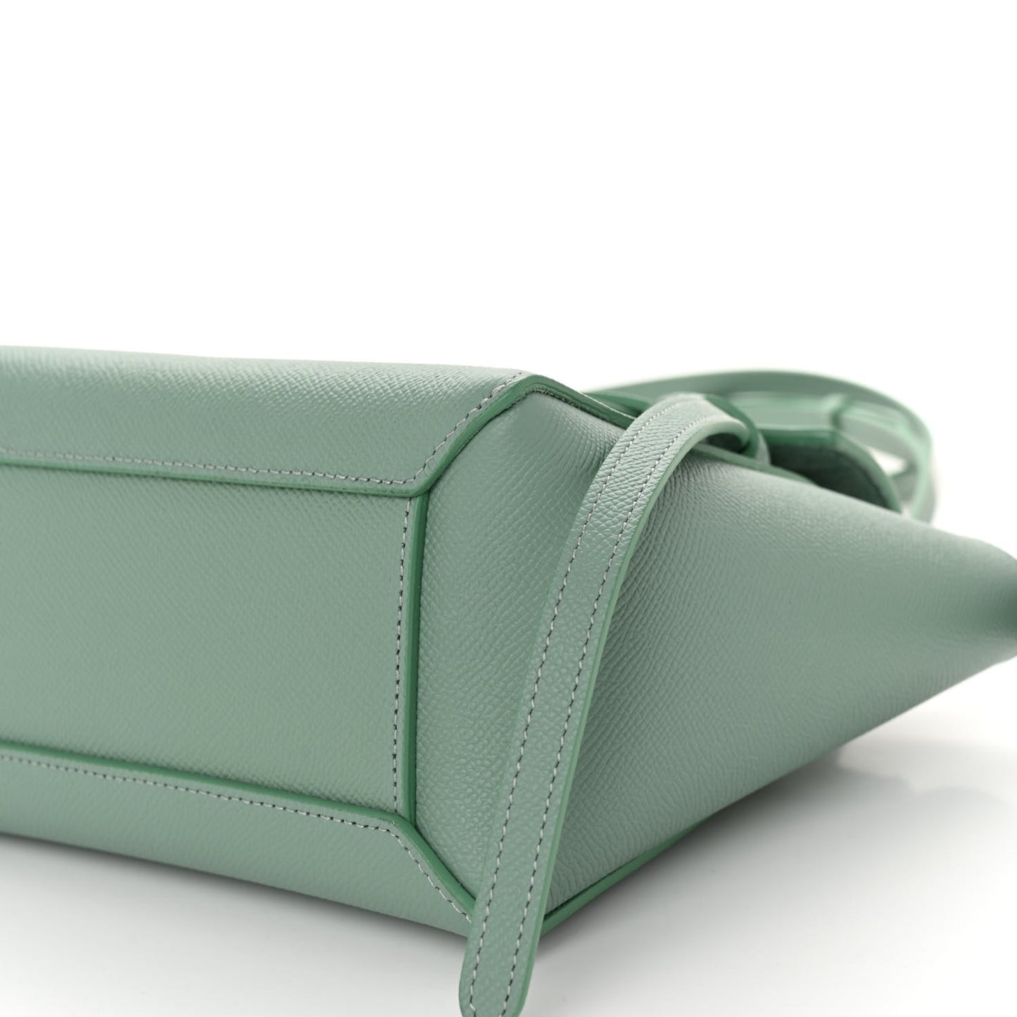 Grained Calfskin Nano Belt Bag Celadon