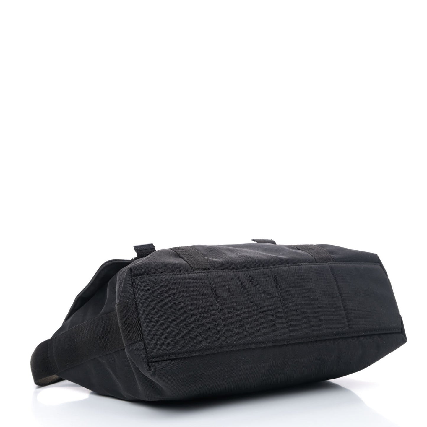 Nylon Medium Double Buckle Flap Messenger Bag Black