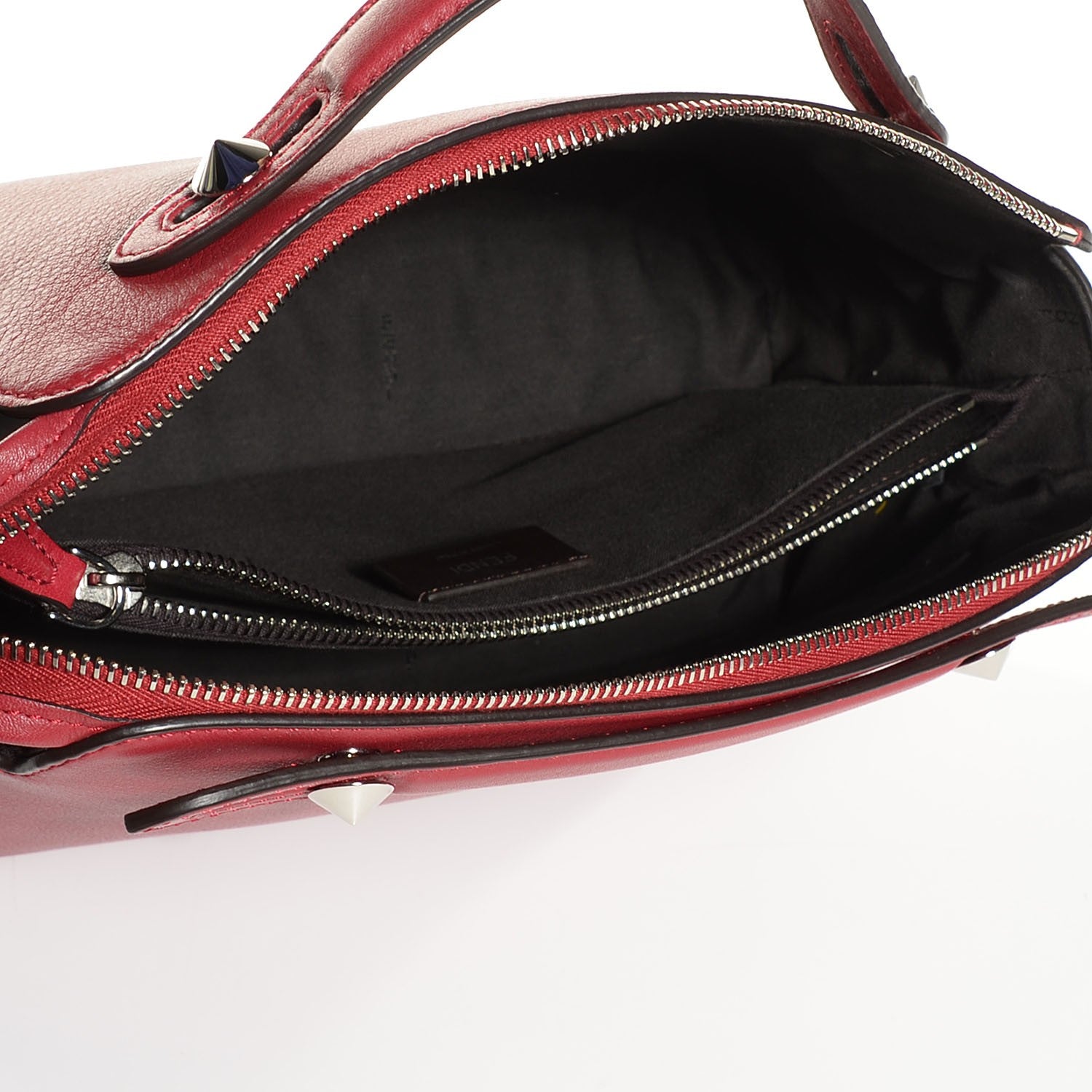 Fendi Vitello Dolce Marmol Medium By The Way Boston Bag Ciliegia 5 of 12