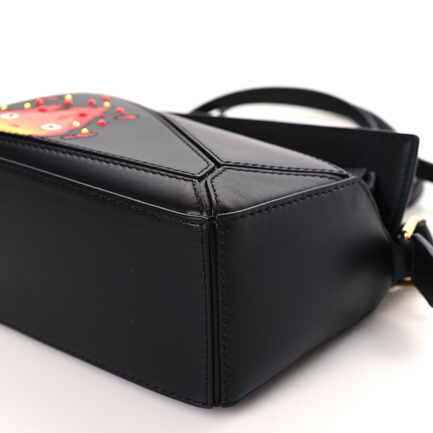 Loewe X HOWLS MOVING CASTLE Satin Calfskin Mini Calcifer Puzzle Black 9 of 9