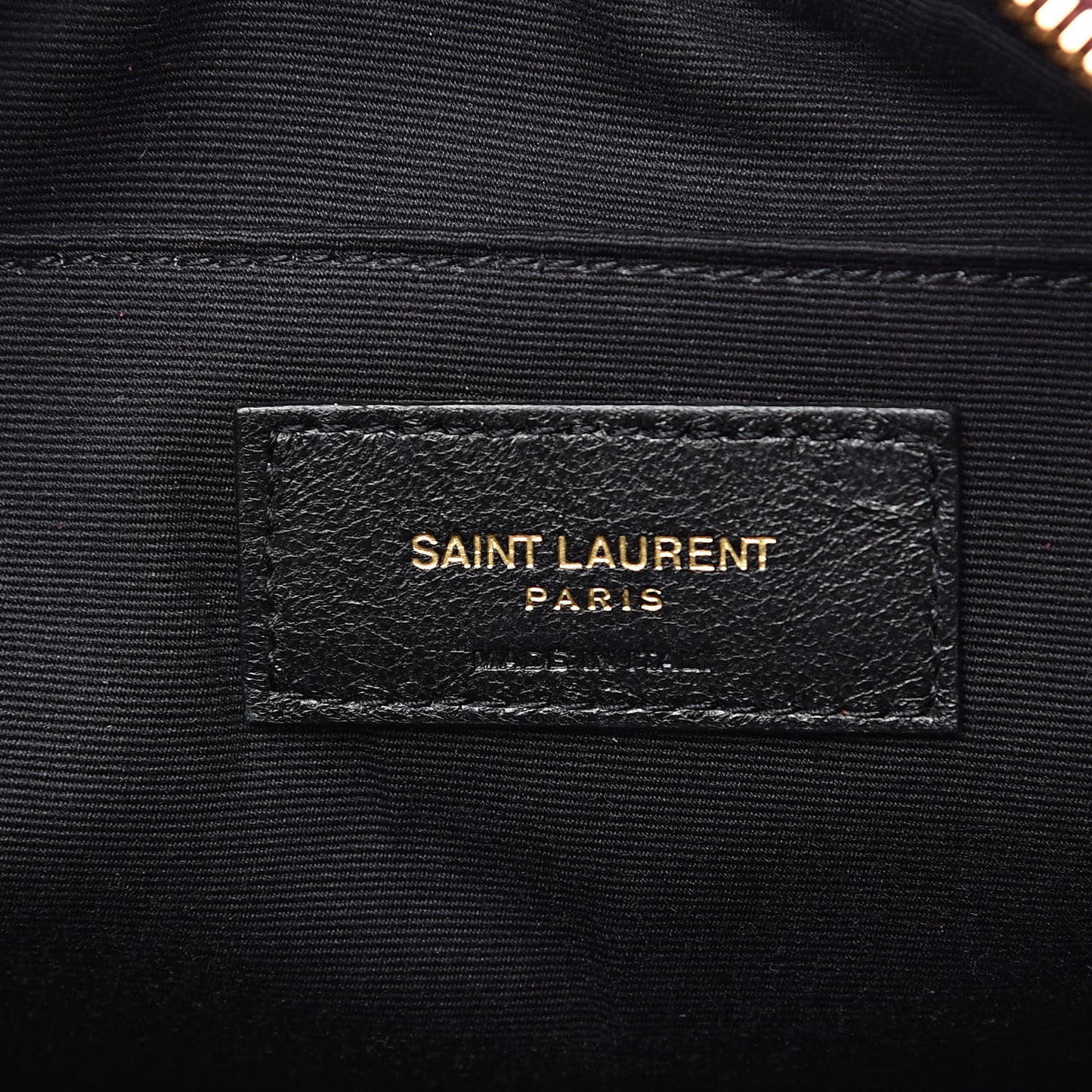 Calfskin Matelasse Monogram Lou Camera Bag Dark Legion Red