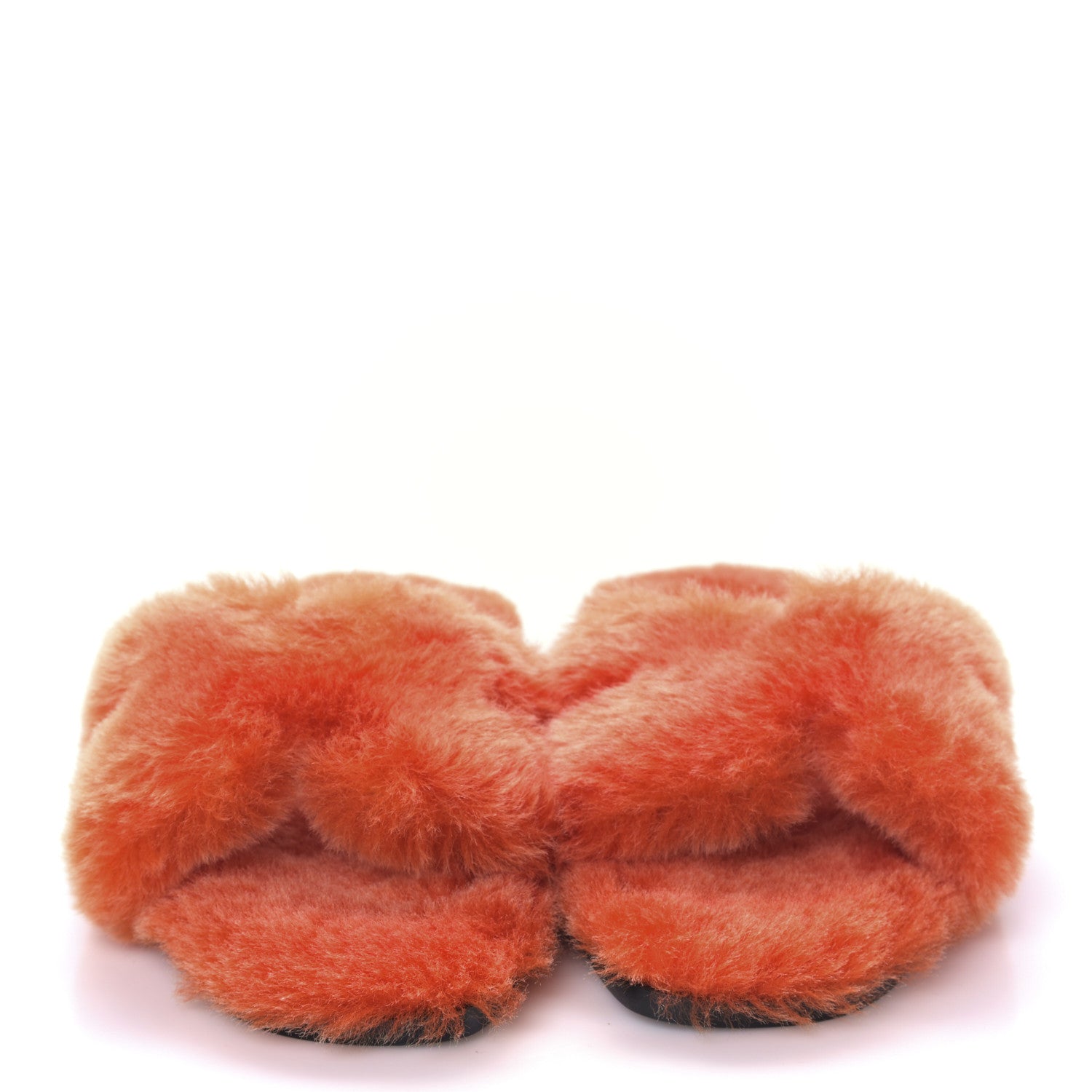 Hermes Woolskin Oran Sandals 36 Orange 2 of 8