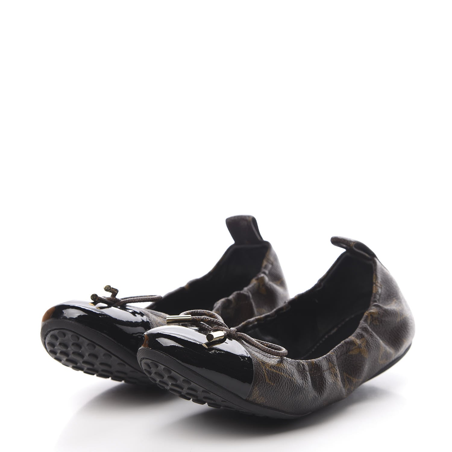 Louis Vuitton Monogram Flirty Ballerina Flats 37.5 Black 3 of 12